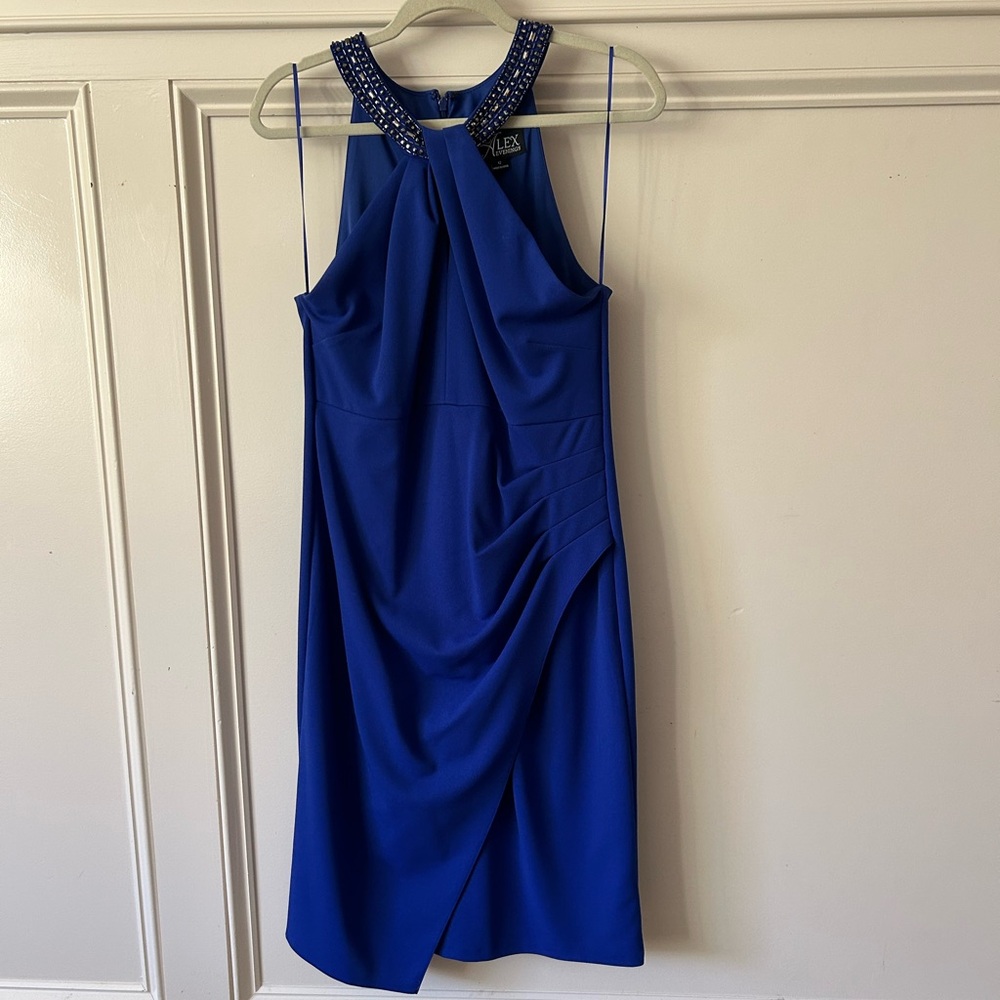 Alex Evenings Royal Blue Cocktail Dress